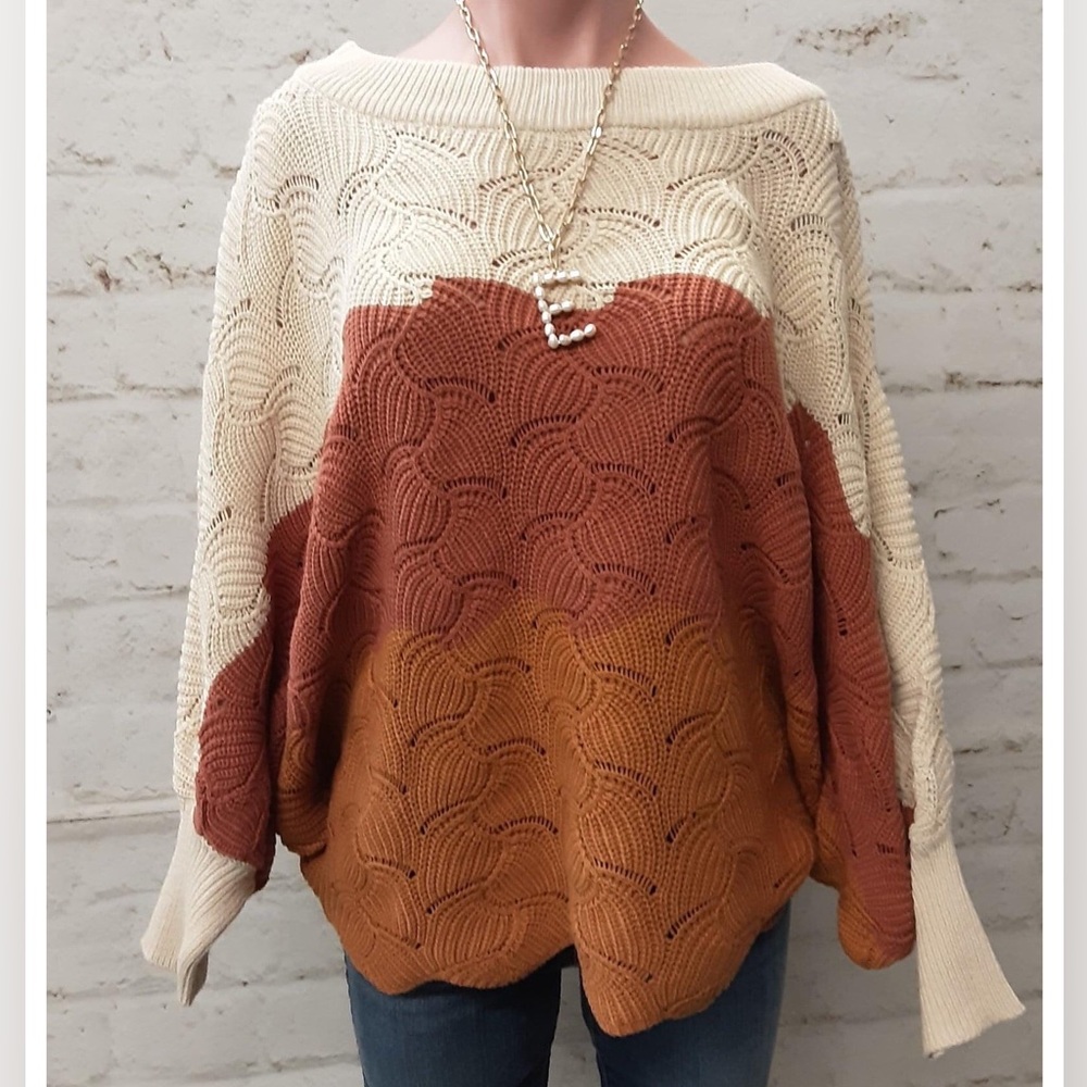NWT Peatland Natural Brick Rust Sweater